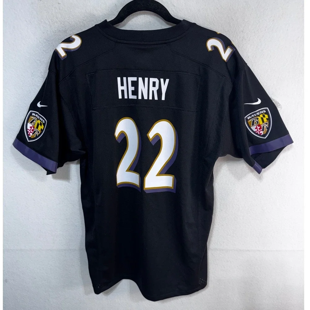 Youth NFL Nike Baltimore Ravens Derrick Henry #22 Jersey Kids L Black Football